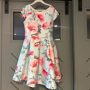 Bonnie Jean size 12 Floral Kids Dress in Pink and Blue